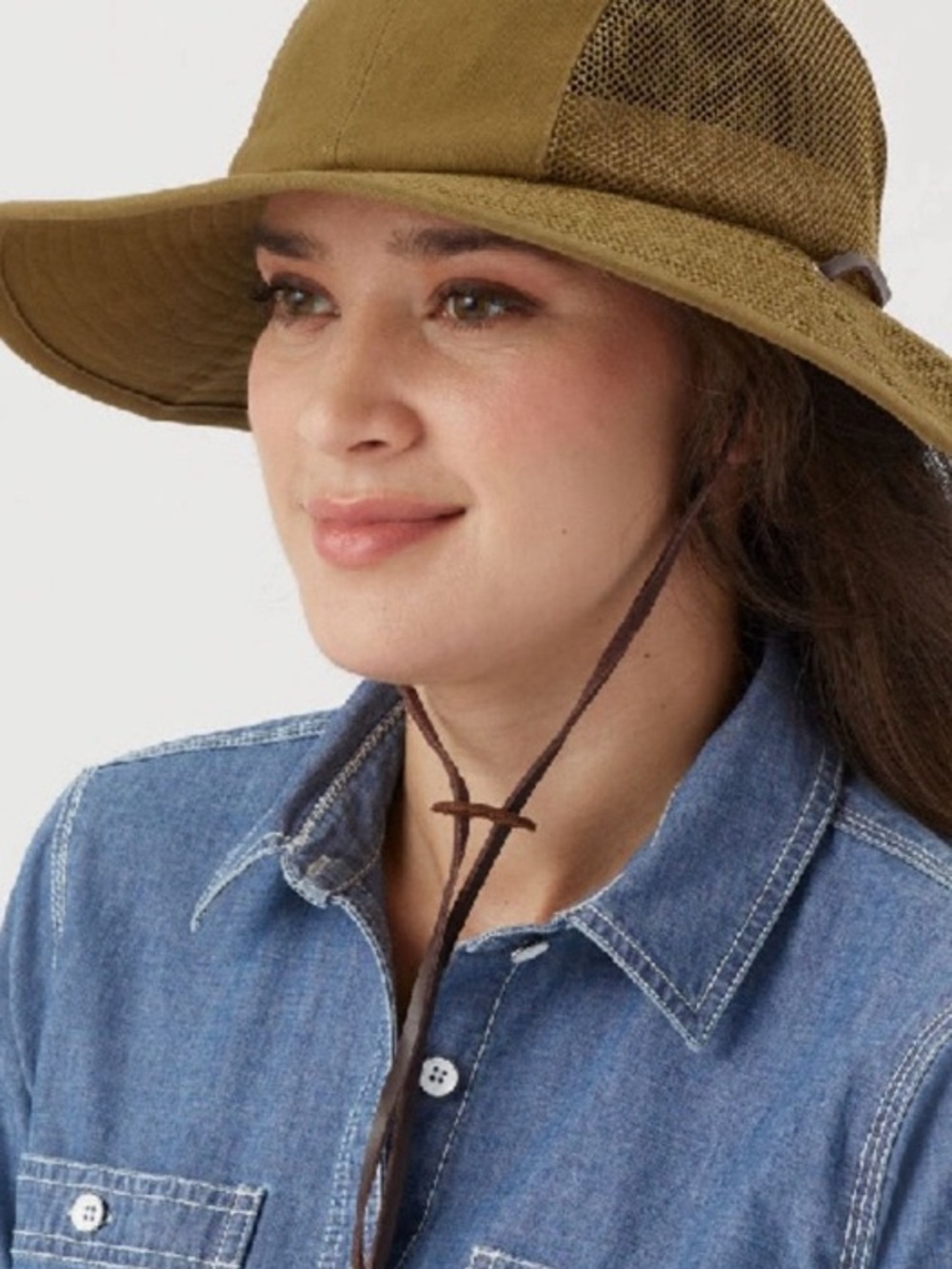 Duluth Trading Co Black and Tan Wide-Brim Sun Hat